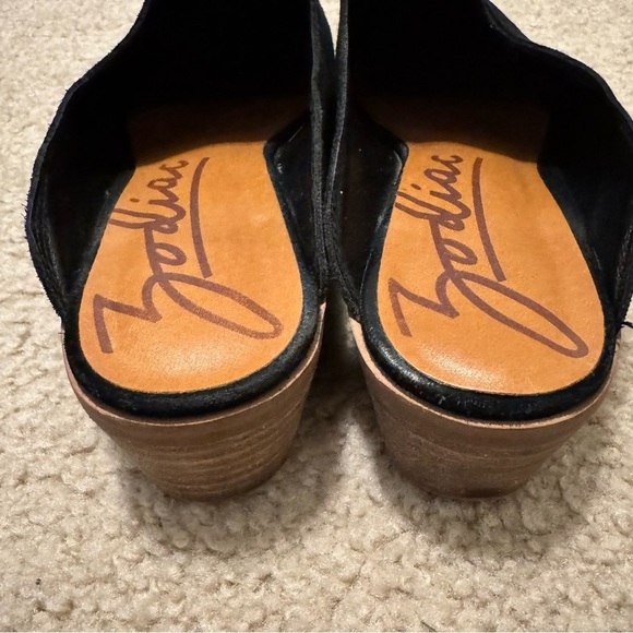 Zodiac | Quartz Black Suede Leather Heeled Slip-On Mules - Picture 3 of 6